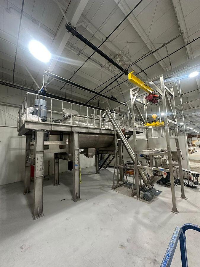 Used Dual Ribbon Blender 12,000 Mezzanine, Bag Dump