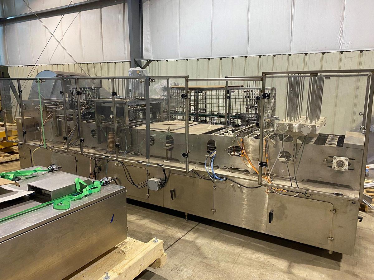 Used PacTec Model PT4X2S (4) Lane S/S Cup Filler and Sealer