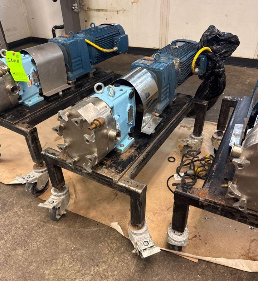 Used Waukesha SPX Jacketed SS Pumps with 10HP SEW Motors & Drives