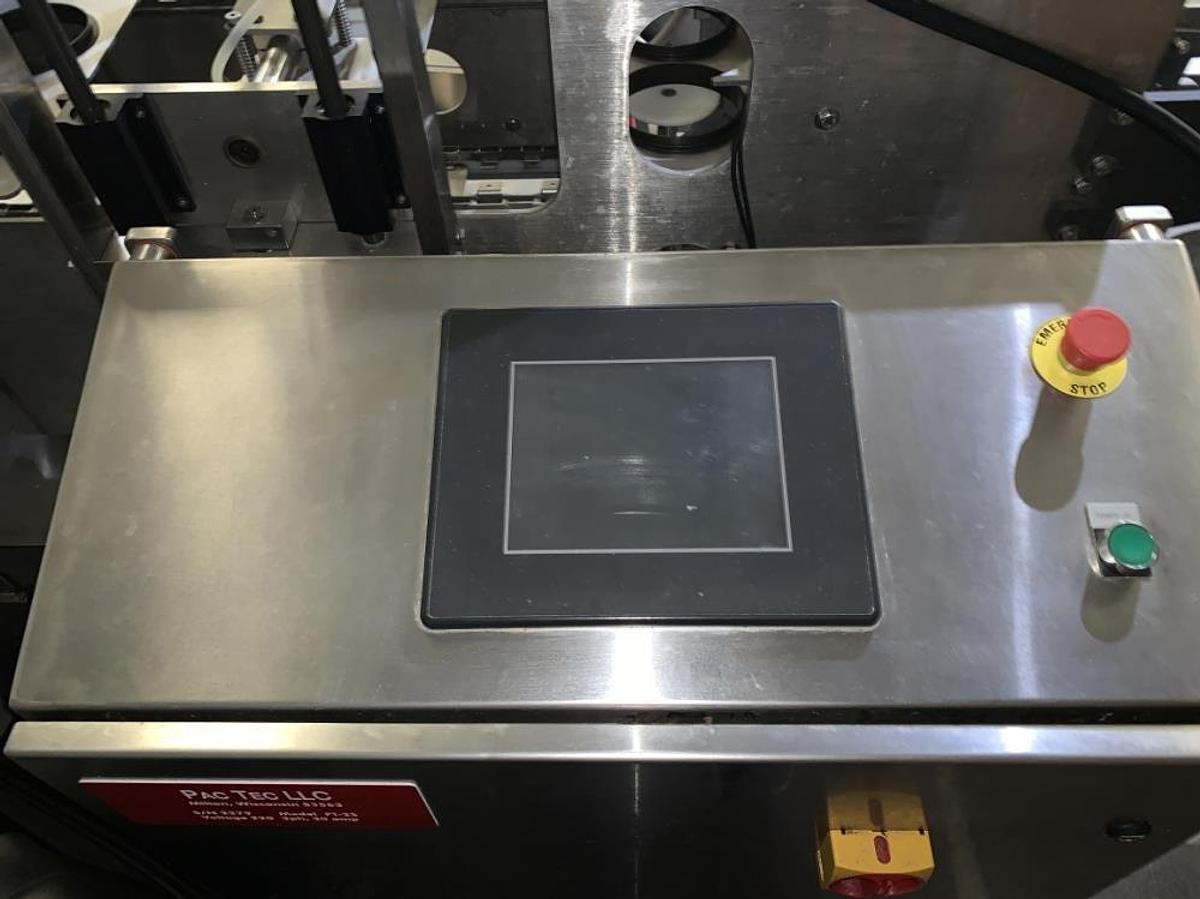 Used PacTec Model PT2S Inline S/S Dual Lane Cup Filler and Sealer