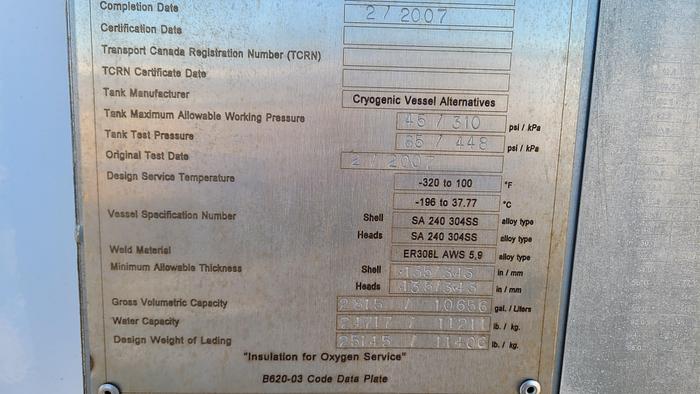 Used 2008 EMI Nitrogen Pump Trailer