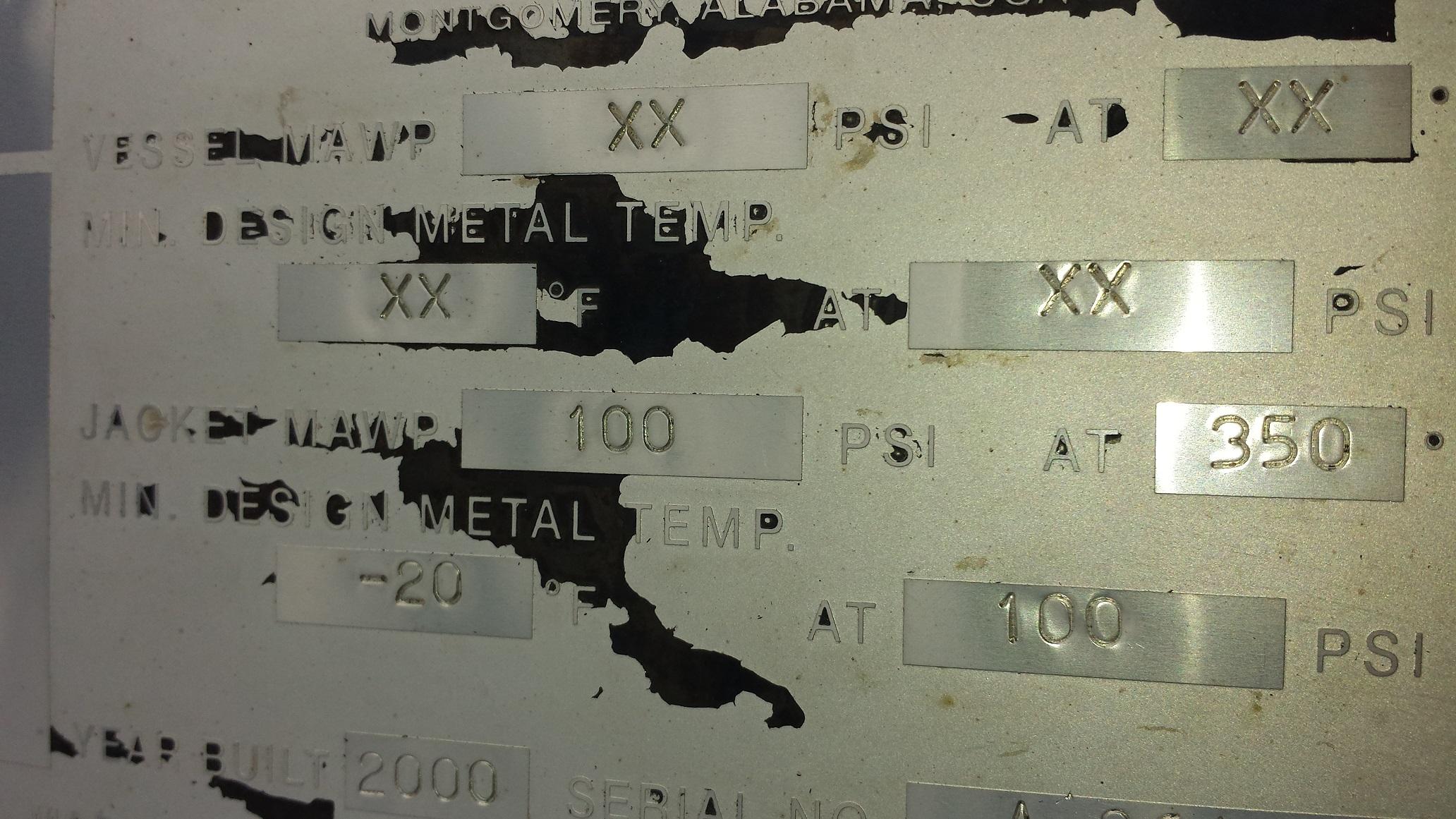 Usado 2500 GALLON PROCESSOR TANK. FELDMEIER SERIAL A864-00