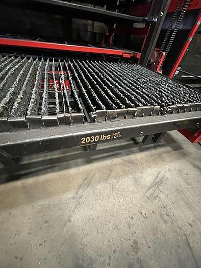 Used 2012 Amada 4000-Watt Amada FOM2-3015 Laser Cutting System, Load / Unload Tower System