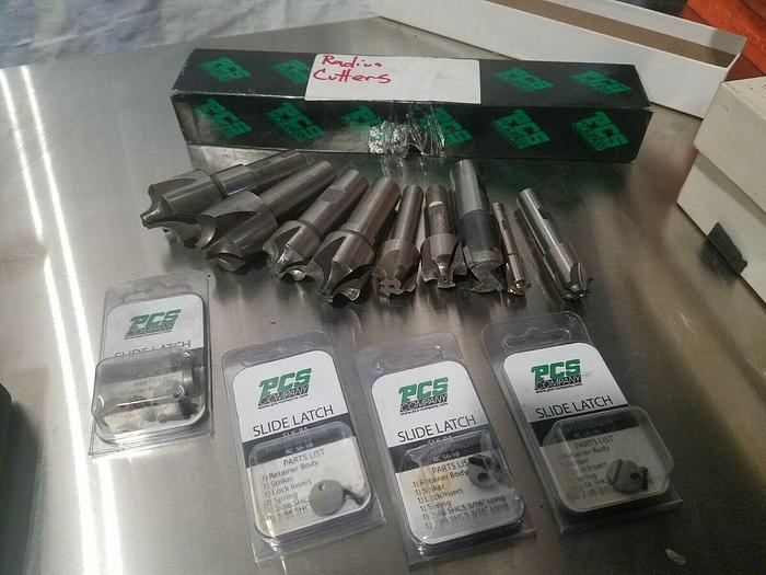 Used Assorted Radius Cutters and PCS Side Latches Milling Tooling one lot one price
