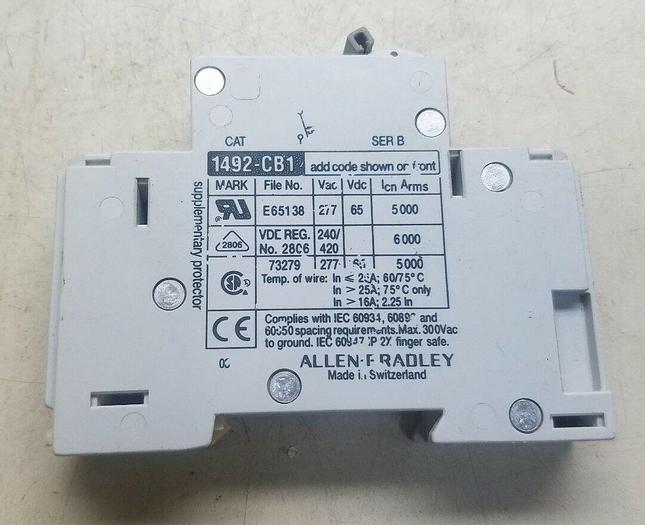 Used Allen Bradley 1492-CB1 Ser. B