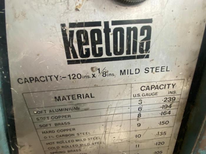 Used Ketona Shearmatic 120" x 1/8" Guillotine