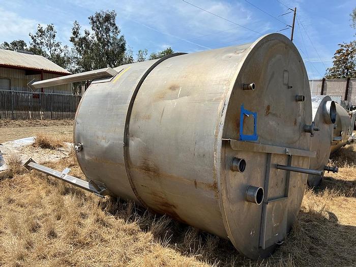 Used Tank, 3,000 Gallon, S/st, Slight Cone Bottom, Storage Tank #S744584