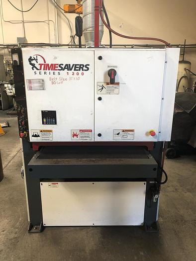Used 2016 37” Timesaver Series 1200 Dry Belt Sander w. Wet Dust Collector