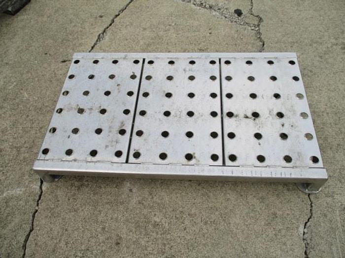 Used Work Platform; 36"x21" Perforated deck for anti-slip, 4"