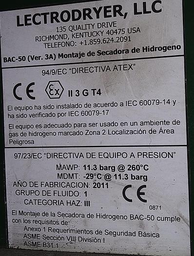Usado Secador LECTRODRYER BAC-50