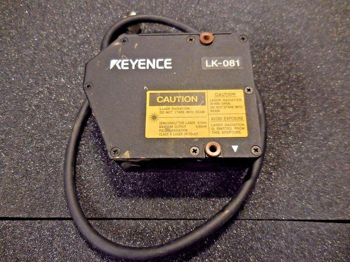 Used Keyence LK-2101 CCD Laser Displacement Controller +LK-081 Laser Sensor, Cable