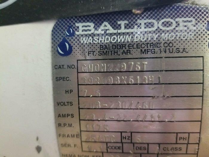 Used Baldor CWDM22976T 7.5hp