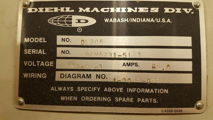 Used Diehl Model DL205 Moulder