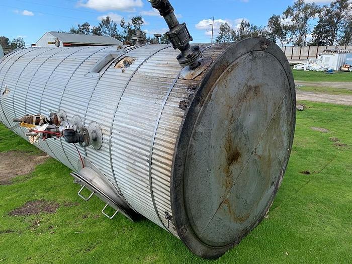 Used Tank, 2,000 Gallon, 316L Stainless Steel, UL 142, 5' X 14', Agitated #S743622