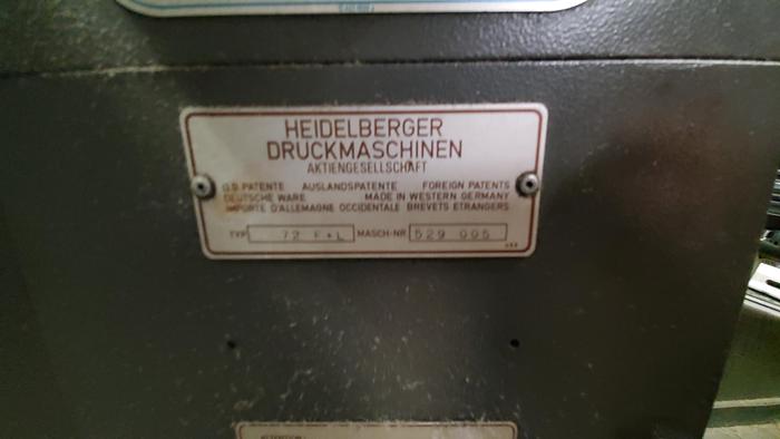 Used 1989 Heidelberg SM72-F+LX