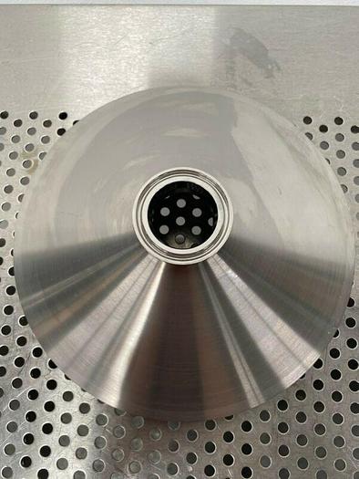 Used Stainless Steel Cylindrical 1 1/2" Sanitary Fitting to 8 1/2" OD Connection