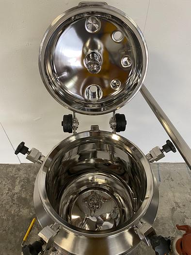 Used T&C 50 Liter Stainless Steel 45 PSI Jacketed Reactor w/ Agitator & Load Cells