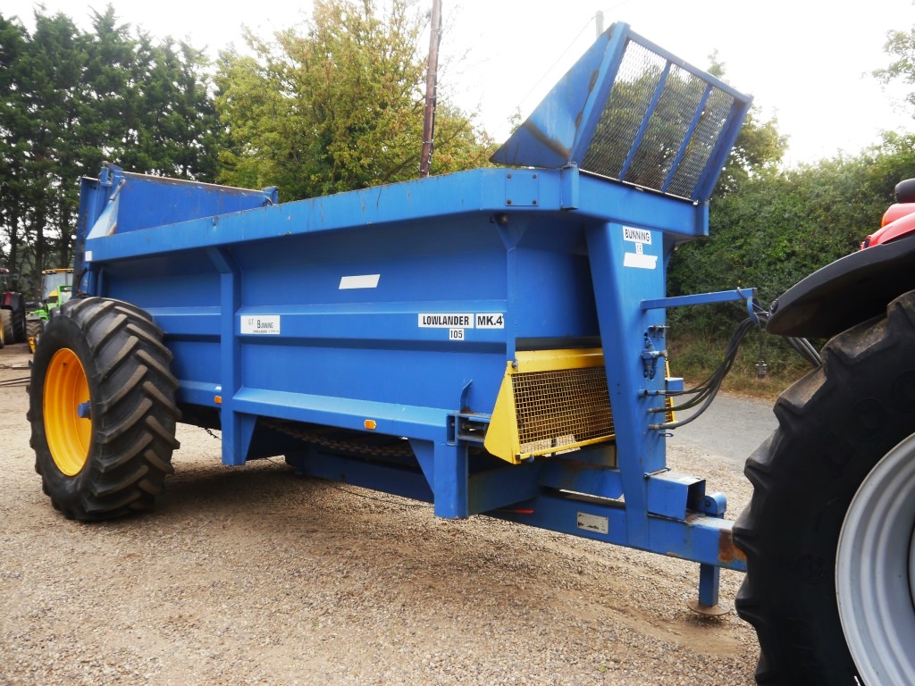 Used Bunning Lowlander 105 Muck Spreader