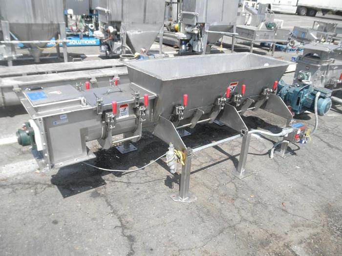 Used Hopper, 150 CF, S/st, 50" X 36" X 9', Live Bottom Bin #S740528