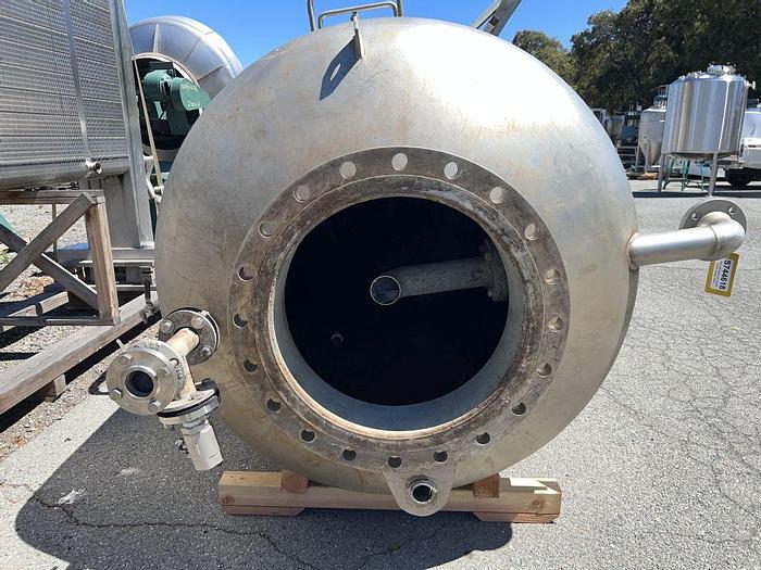 Used Tank, 950 Gallon, S/st, 55 PSI, DT/DB, Morfab, ASME #S744618