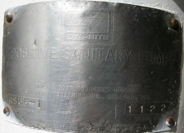 Used Pump, Positive, Sta-Rite, S/st, 1 HP, 2" #S741950