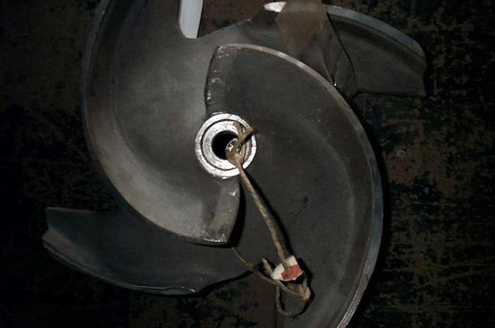 Used Goulds 3175 Impeller, 15.25", 2/4-Vane, Casting No.: 55923 (For 4x6x18 Pump) #21934