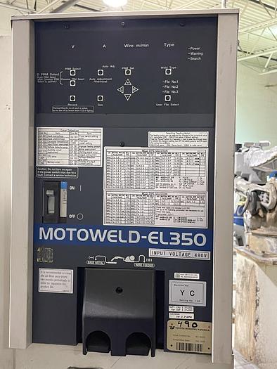 Used MOTOMAN EA1400N DUAL ARM ROBOTIC MIG WELDING CELL WITH 11,000 LB CAPACITY A/B SIDED INDEX TABLE