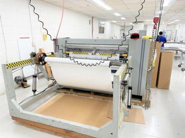 Used 60" CONTECH MDL. CS-60 SHEETER WITH HEAVY DUTY UNWIND AND SCORE SLITTING