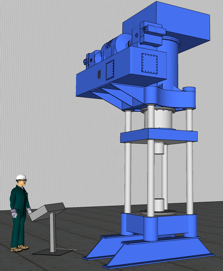 Used 550 Ton Cincinnati Triple Action Hydraulic Press; 4 Column Down-Acting Type; Arranged for High Speed Deep Drawing; Mfg. 1989