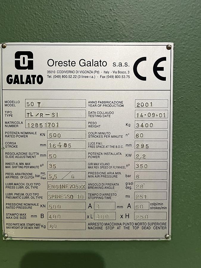 Ricondizionato GALATO T50CE - 2001