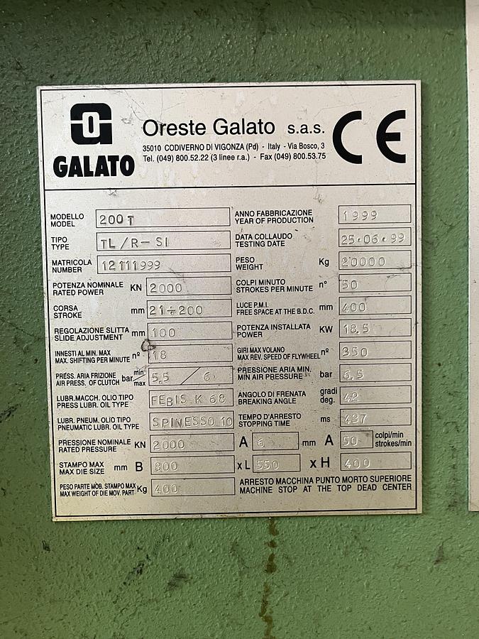Ricondizionato GALATO T200CE - 1999