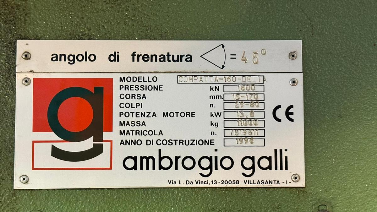 Ricondizionato 1996 AMBROGIO GALLI COMPATTA - 160 - DELTA