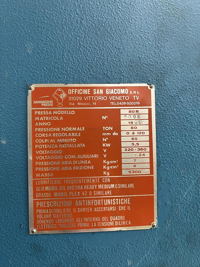 Ricondizionato SANGIACOMO T80R