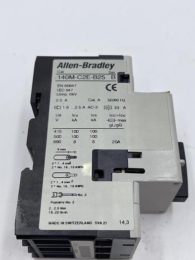 Used Allen-Bradley 140M-C2E-B25 Ser B