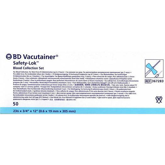 Aghi a farfalla per set di prelievo del sangue BD Vacutainer da 23 g, 50/scatola