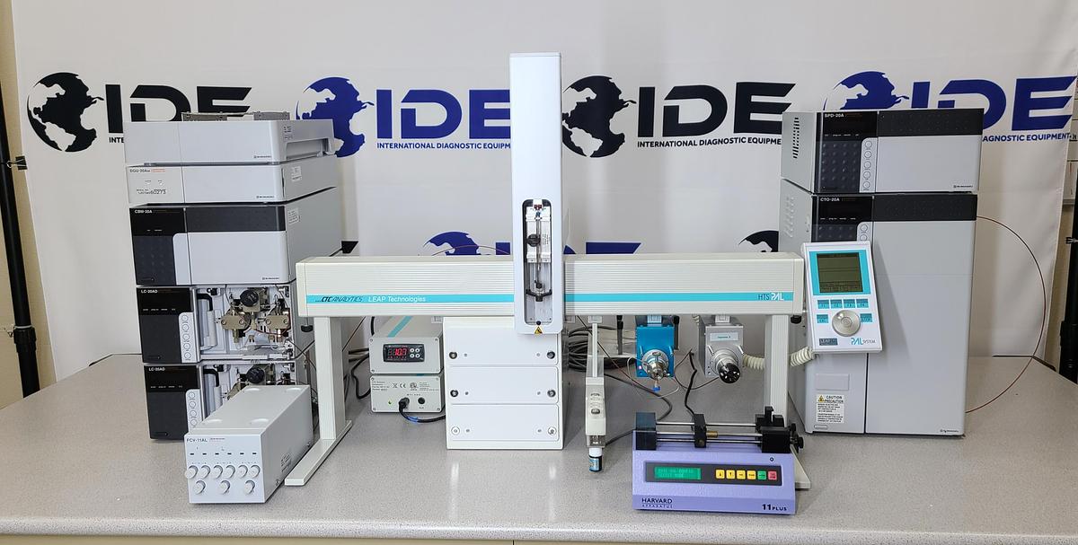 Used SHIMADZU Prominence LC-20a Modular HPLC System w/ CTC Analytics LEAP Auto Sampler and UV/VIS Detector