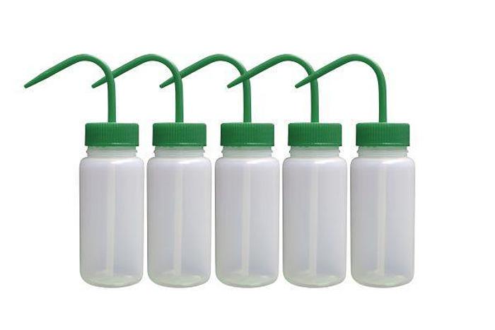 Botellas de lavado de LDPE Globe Scientific, 500 ml (16 onzas), para prepararlas usted mismo (paquetes vacíos, verdes)