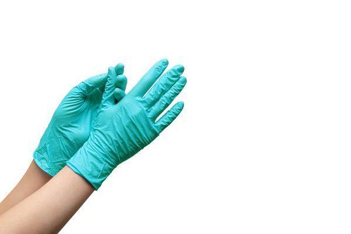 Nitril-Untersuchungshandschuhe für Chemotherapeutika, blaugrün, puderfrei, Einweg von BioCore Premium, Größen S-XL, 100 Bx MB-1157