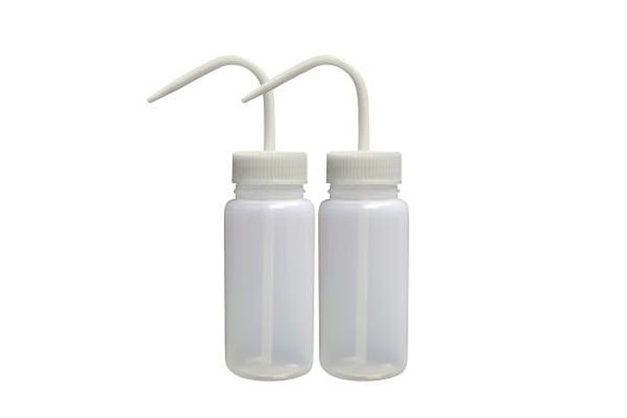 Botellas de lavado de LDPE Globe Scientific, 250 ml (8 onzas), para prepararlas usted mismo (paquetes vacíos, blancos)