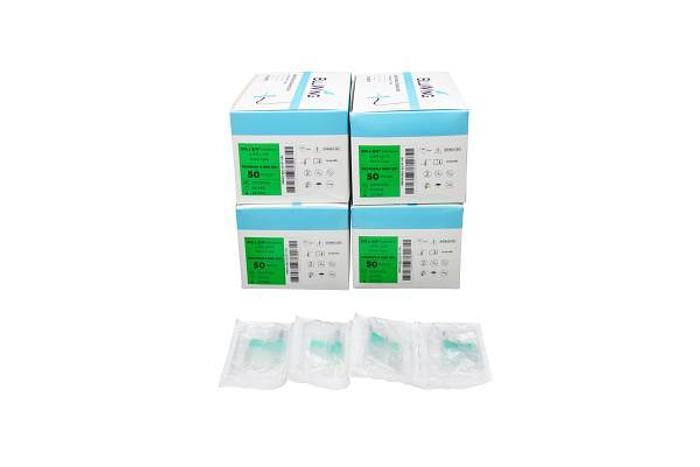 Agujas mariposa para extracción de sangre BluWing de 21 g, caja de 50