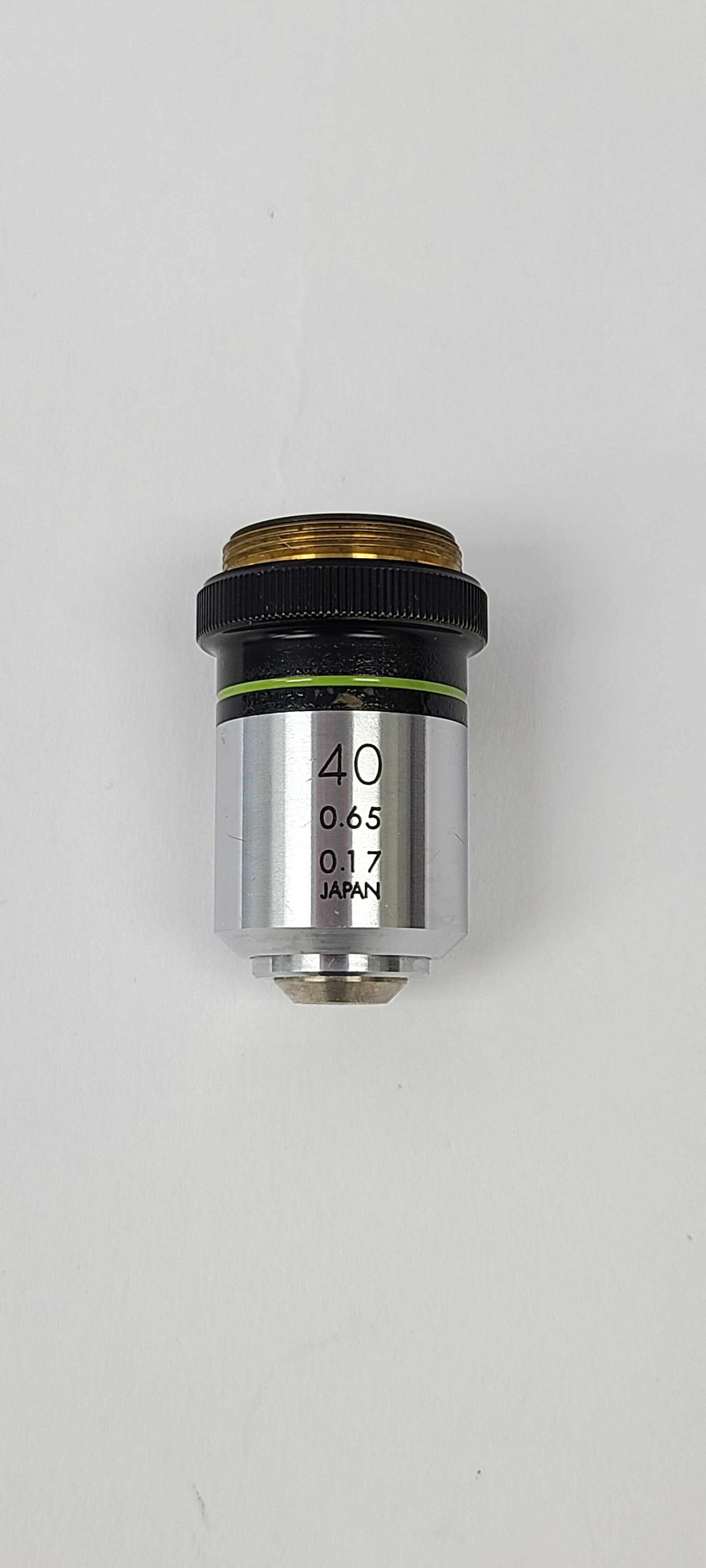 Used Olympus Tokyo 40 0.65-0.17 Japan Magnification Microscope Lens 722694