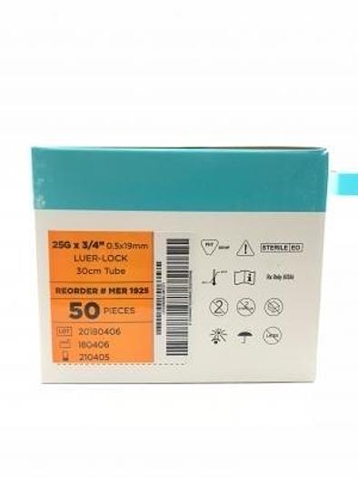 Agujas mariposa para recolección de sangre BluWing de 25 g, caja de 50