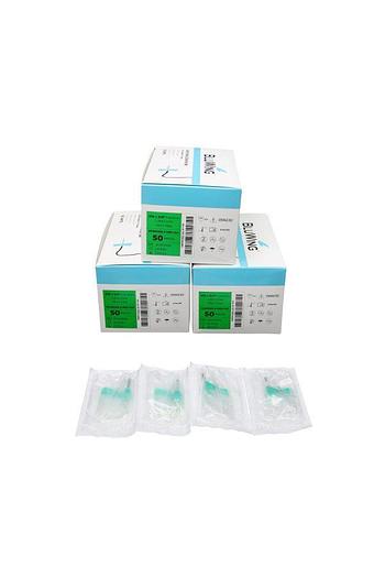 Agujas mariposa para extracción de sangre BluWing de 21 g, caja de 50