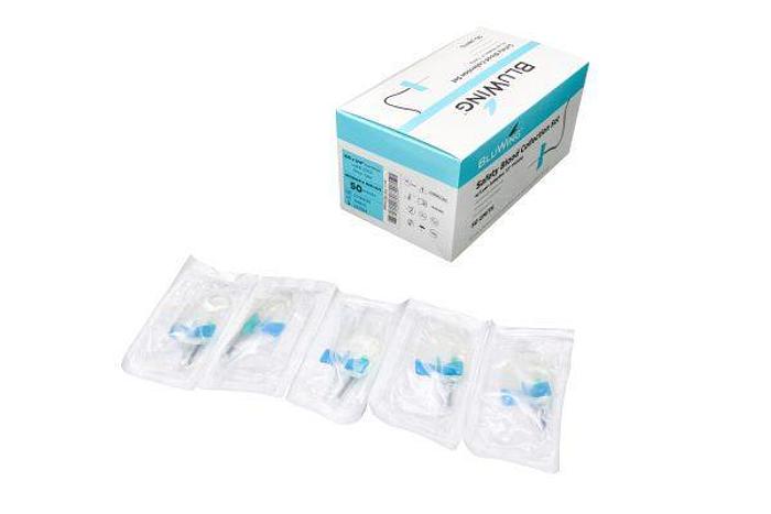 Agujas mariposa para extracción de sangre BluWing 23G, 50/caja