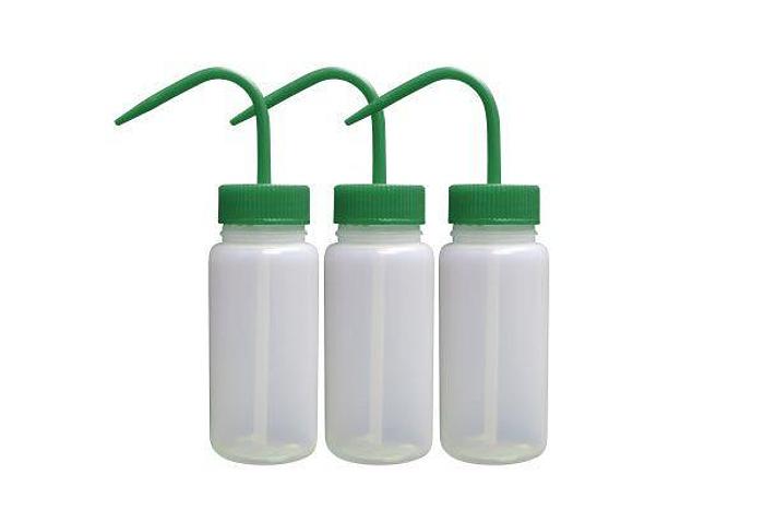 Botellas de lavado de LDPE Globe Scientific, 500 ml (16 onzas), para prepararlas usted mismo (paquetes vacíos, verdes)