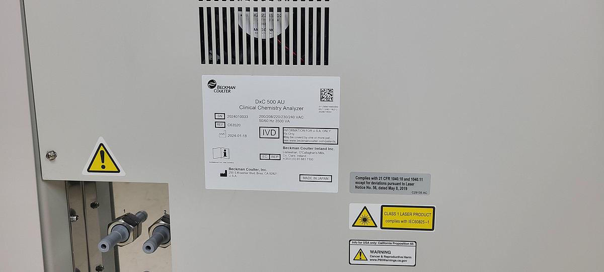 Refurbished Beckman Coulter DxC 500 AU Chemistry Analyzer with ISE