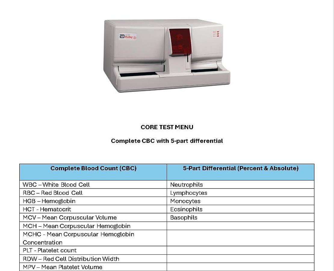 Refurbished Abbott Cell Dyn Ruby - 5 Part Differential Hematology Analyzer