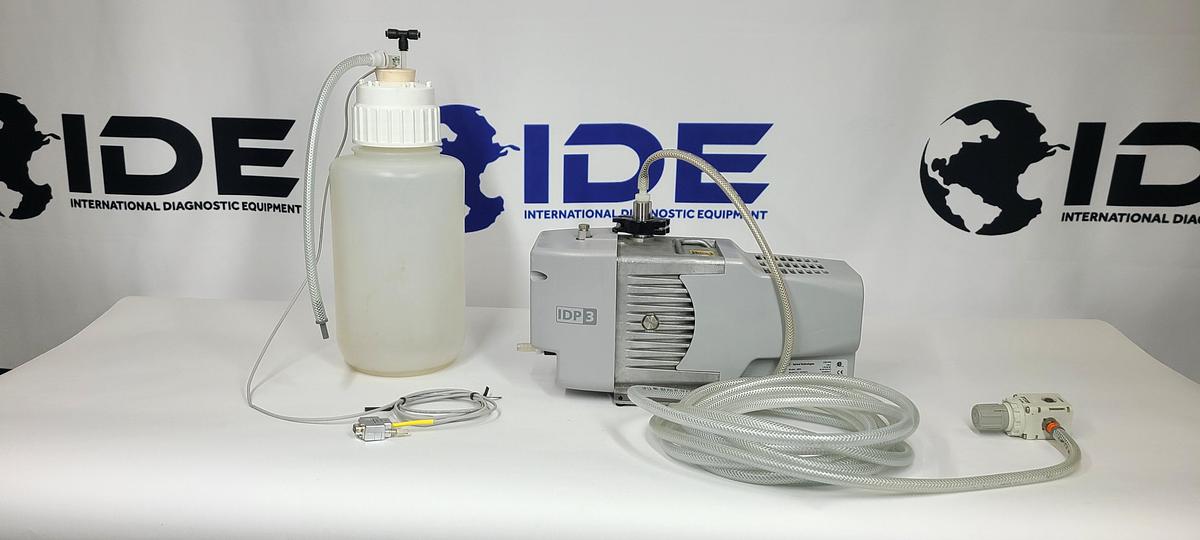 Used Agilent IDP-3 IDP3D21 Dry Scroll Vacuum Pump with Bottle and Connections Oil-Free