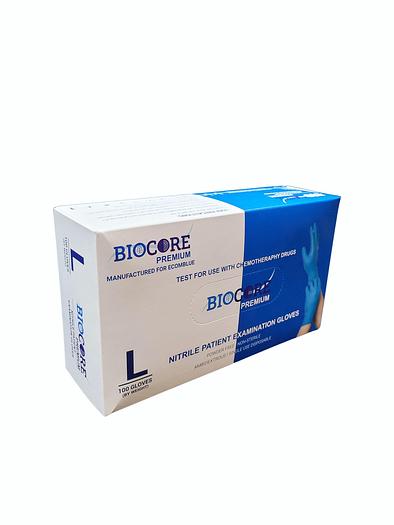 Nitril-Untersuchungshandschuhe für Chemotherapeutika, blaugrün, puderfrei, Einweg von BioCore Premium, Größen S-XL, 100 Bx MB-1157
