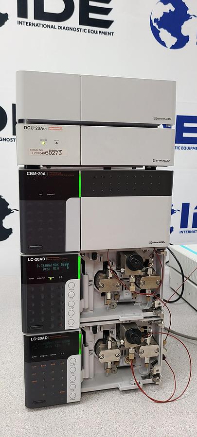 Used SHIMADZU Prominence LC-20a Modular HPLC System w/ CTC Analytics LEAP Auto Sampler and UV/VIS Detector